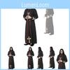 Atemberaubendes schwarzes Polyester-Priesterkostüm für Halloween-Partys und Cosplay-Events