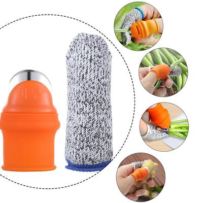 Kitchen Gadget Garden Supplies Finger Guards Cut-resistant Finger Sleeve Thumb Cutter Bean Picker