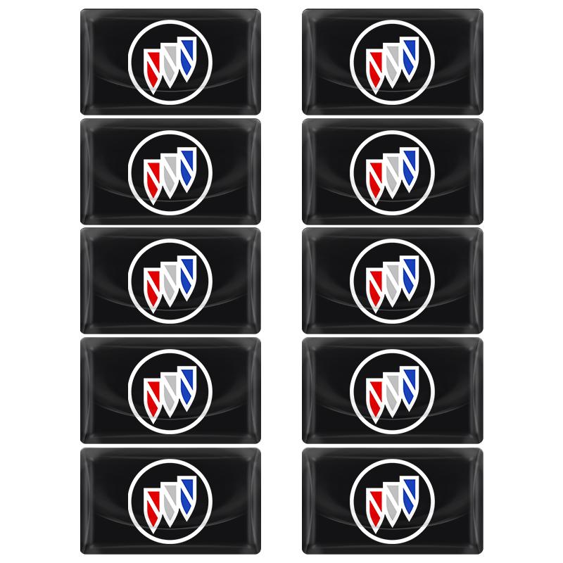 2/5/10 Stück Kohlefaser Lenkrad Auto Logo Emblem 3D Aufkleber für Buick Envision GS GL6 GL8 Avenir Riviera Lesabre Velite Verano