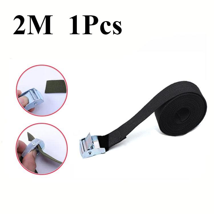 1/3pc 2M Buckle Tie-Down Belt Cargo Straps for Car Motorcycle Bike with Metal Buckle Tow Rope Strong Ratchet Belt Luggage Bag