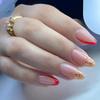 Spring/Summer Transparent Whitening Wearable Nails with Gold Foil Flakes – INS Style Detachable Best Seller