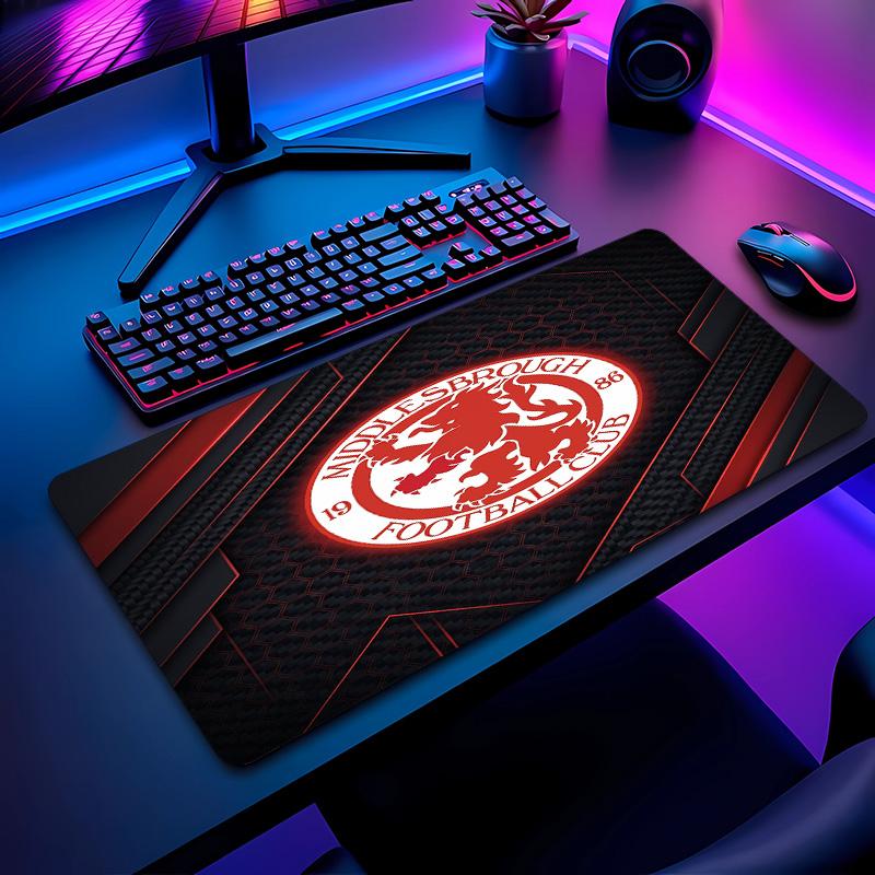 Middlesbrough Football Pattern Mouse Pad Non?Slip Rubber Base Gaming Mousepad For Desk Office Home