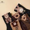 Șosete din Bumbac Retro Maro Șosete Urs Fete Confortabile Șosete Medii Toamnă Iarnă Moi Kawaii pentru Femei
