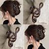 Fashion Leopard Mobius Strip Shape Hair Claw Clip For Women Large Size Barrettes Musical Note Hairpin Ponytail Hair Accessories
