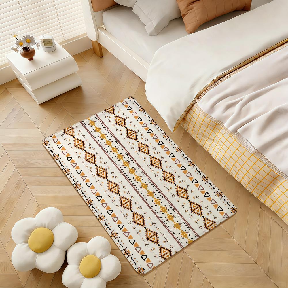 Bohemian Geometric Modern Ethnic Hogar Bedside Rug Kitchen Bath Floor Mat Hallway Balcony Carpet Entrance Doormat Decor Home