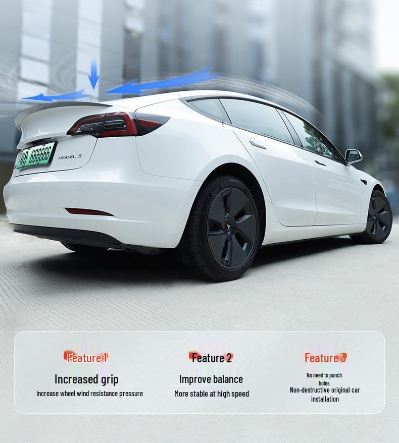 Tesla Model 3/Y Rear High-Performance Spoiler - Exterior Modification Accessory