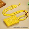 Ethnic Yellow Long Sweater Chain Pendant Necklace for Men & Women - Retro Autumn/Winter Accessory.