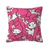 Custom Luxury Sanrio My Melody Anime Cushion Cover for Sofa Polyester Cartoon Cute Throw Pillow Case Bedroom Decoration