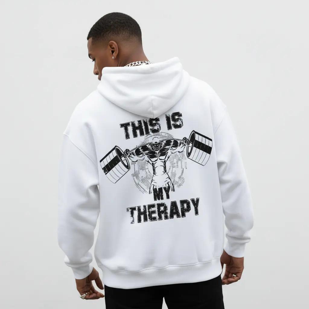 Men's Athletic and Motivational Graphic - Cotton Blend Black Long Sleeve Pullover Regular