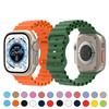 Ocean Silicone Strap For Apple Watch Ultra 3 2 1 Serie 9 8 7 Strap Comfortable Ventilate Band Watch 42mm 44mm 45mm 49mm Bracelet