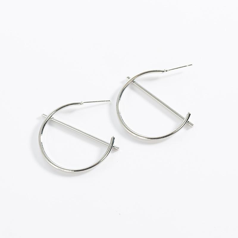 Exaggerated Punk Drop Earrings for Women Big Circle Personality Female Ear Jewelry Gold Metal Earrings boucle