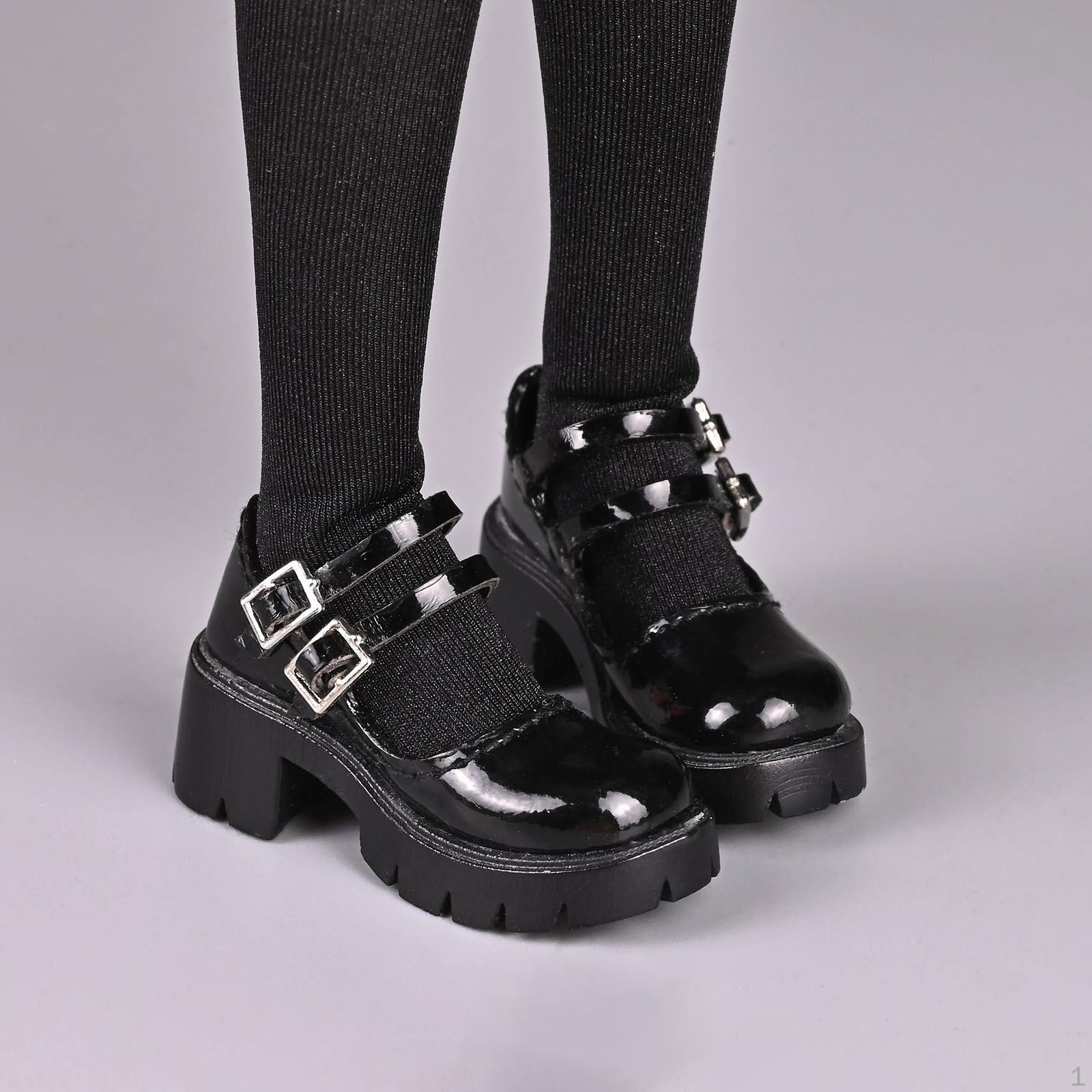 

Коллекция обуви для фигурок 1/6 в масштабе для 12-дюймовых женских кукол в подарок чёрный