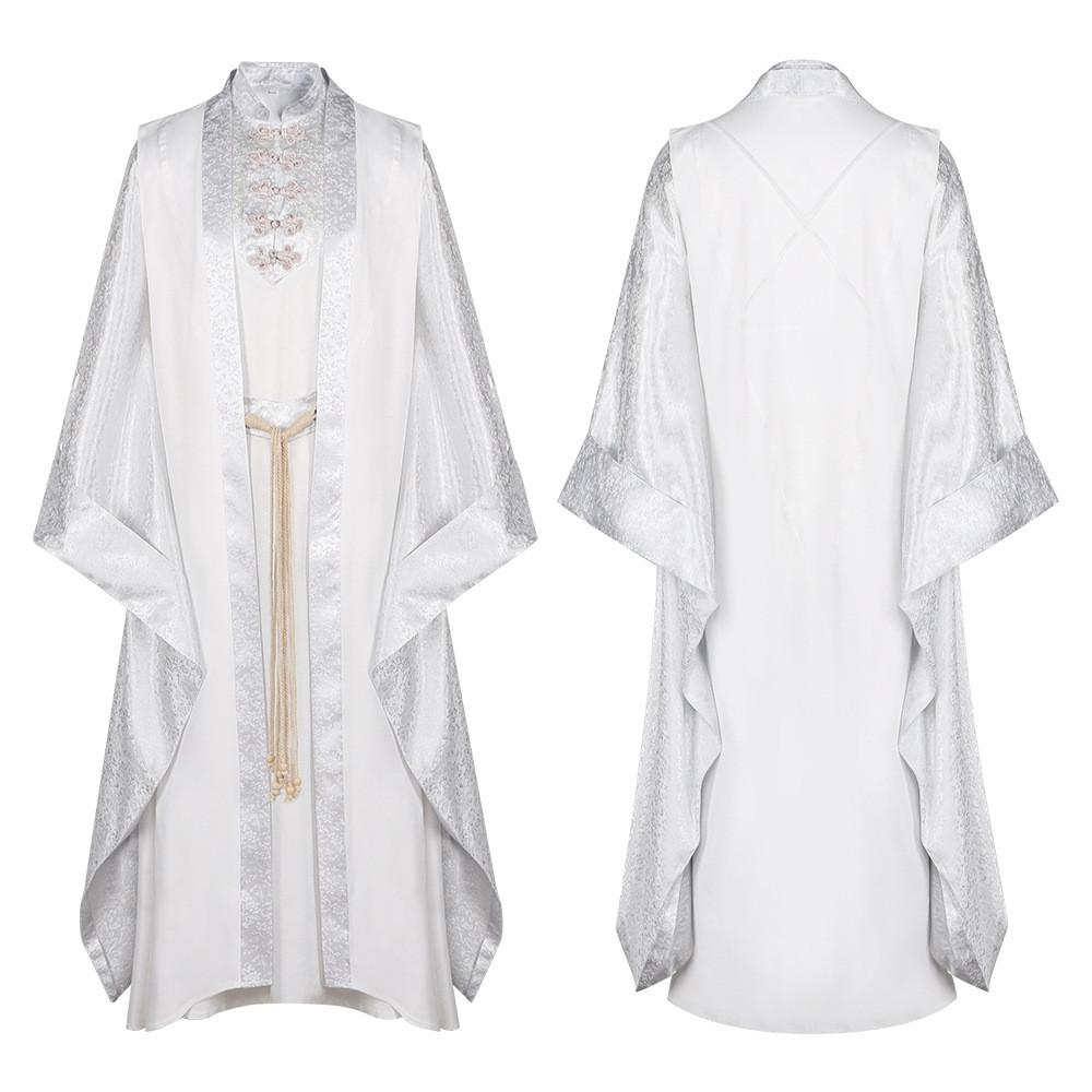 The Lord Of The Rings Saruman Cosplay Costume With Polyester Fabric For Halloween And Anime Role Play