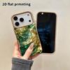 Phone Case: 2D Flat Lambskin Suitable for iPhone 18, 17, 16, 15, 14, 13 Pro Film Protective Case, Fluid Metal, Christmas and Halloween Gift