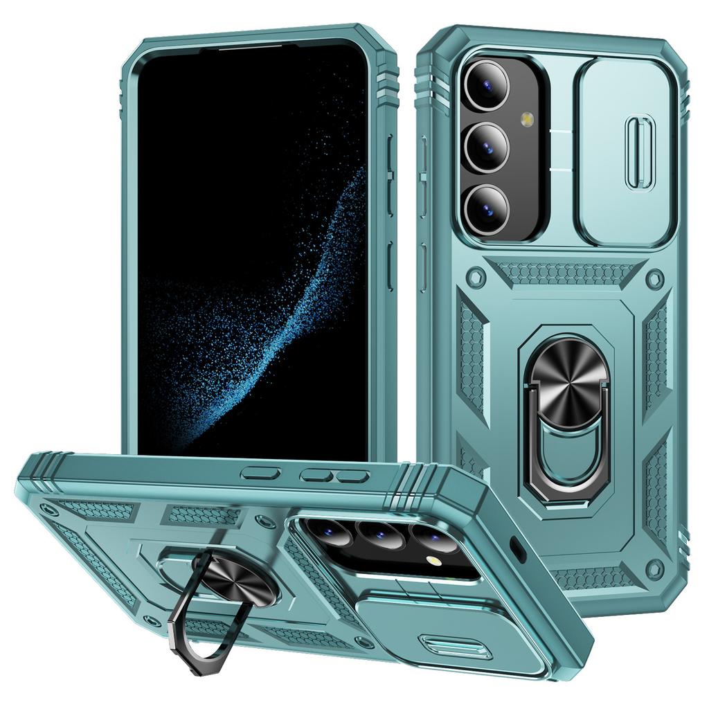 For Samsung Galaxy S25 Case TPU+PC Slide Camshield Kickstand Phone Cover