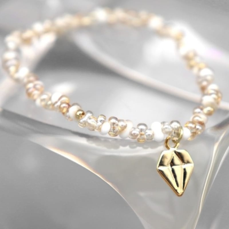 BONBEAU Dia charm point peanut beads Bracelet