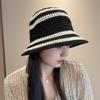 Summer Breathable Straw Hat With Wide Brim And Mesh Design For Beach And Sun Protection