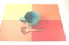 Set of 3 Natural Colored Mug Cups 310ml (White, Navy, Gray) - Each.