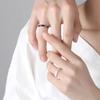 Black Sliver Color Couple Rings Rhombus Adjustable Finger Ring Luxury Lover's Jewelry  Wedding Ring