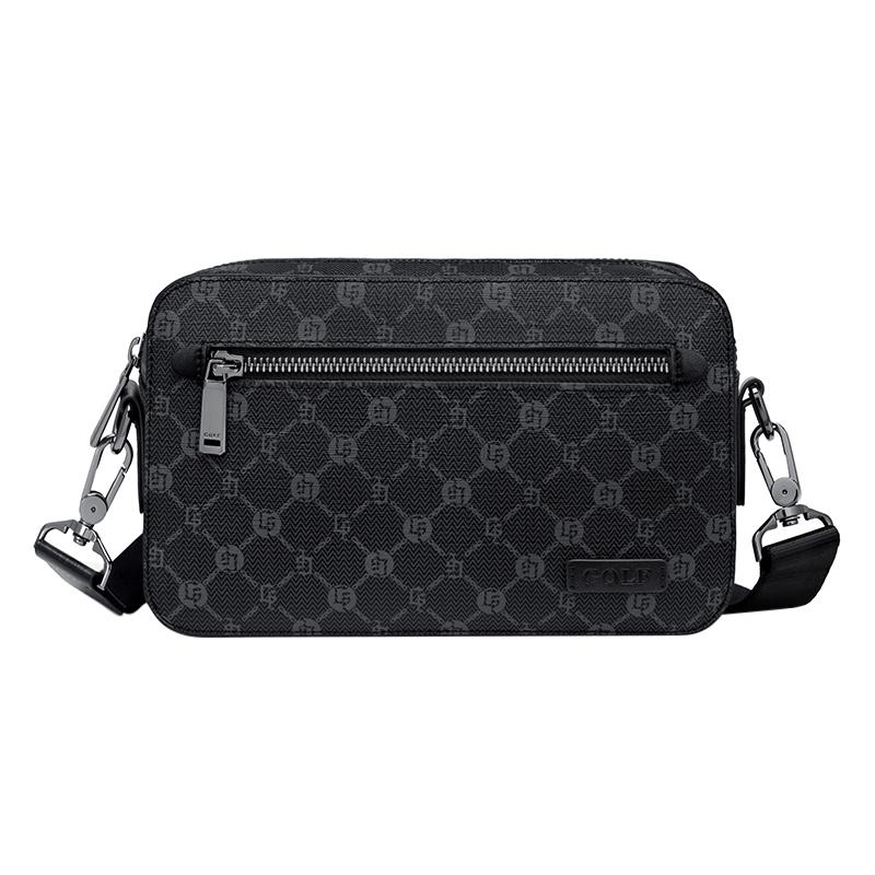 New GOLF PVC/Synthetic Leather Shoulder Bag Regular Men's Gray & Black GBD22956