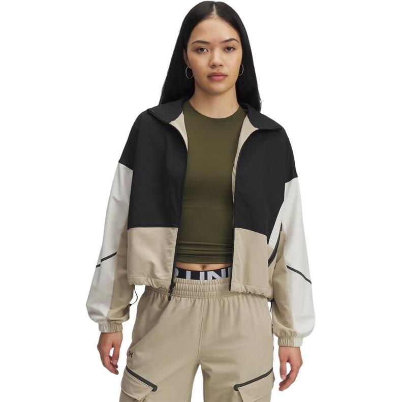 Under Armour Unstoppable Short Comfortable Minimalist Color Block Warm Jacket Women jackets Black 1374889-004