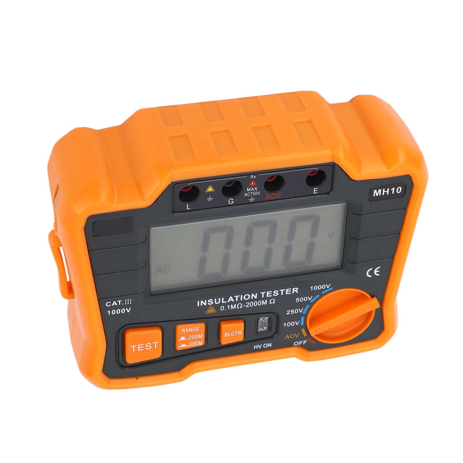 

Мегомметр Цифровий тестер ізоляції Вимірювач опору LCD 1999 Кількість для вимірювання