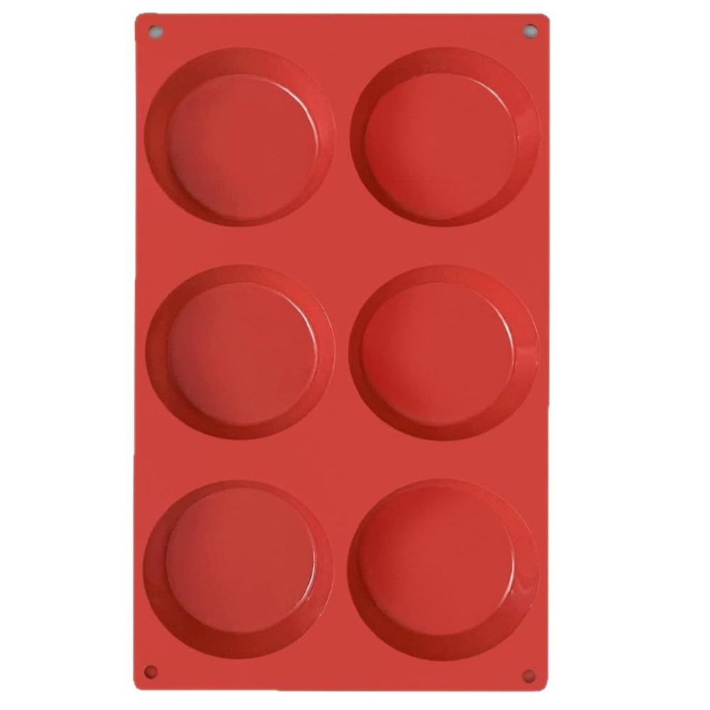 

6-Cavity Silicone Egg Molds Food-Grade Heat-Resistant Baking Cake Molds Reusable DIY Baking Tray for Sandwich Whoopie Pies небесно-голубой