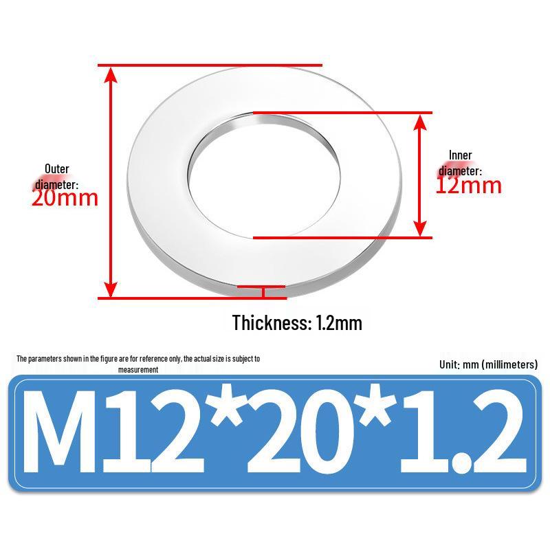 Jin Juntai Thick & Thin Stainless Steel Flat Washer, Round M10-M36