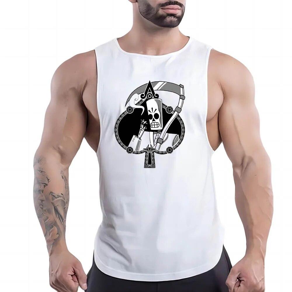 Sommer-Tanktop für Erwachsene, Herren, Fitness, Outdoor, Rundhalsausschnitt