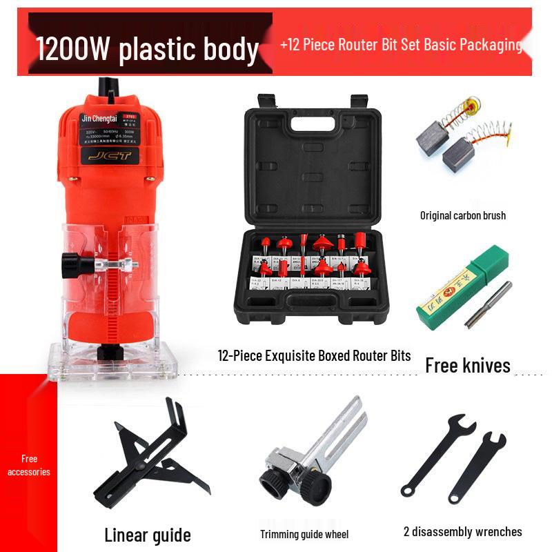 Inverted Bakelite Router: Industrial-Grade Edge Trimmer & Grooving Tool for Woodworking