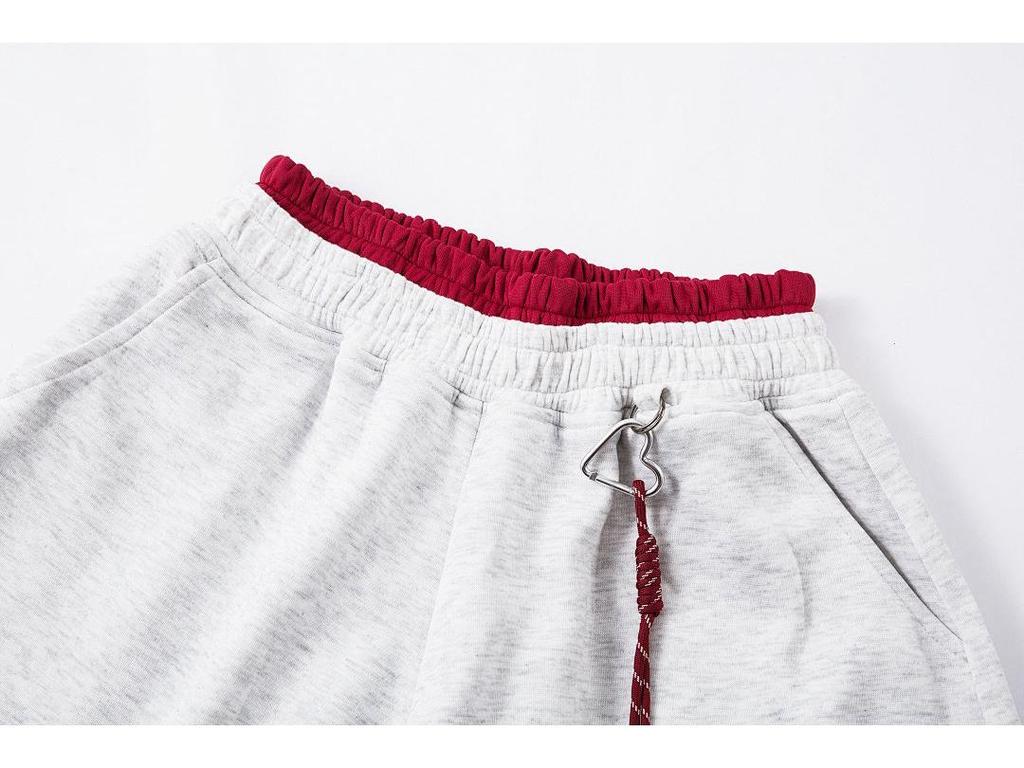 Women's Hip Hop Color Block Striped Sweatpants - Double Waistband, Baggy Fit for Spring/Autumn