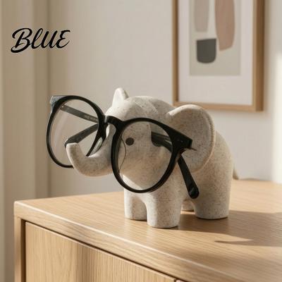 Bedside Eyewear Tray Elephant Shape Glasses Holder  Resin Spectacle Display Stand  Modern Style Office Desk Accessory Tray  Stable Eyeglass Stand for