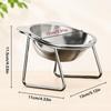 15° Tilted Elevated Pet Bowl 5.9" Wide Bowl Cat Food Bowl Durable Raised Cat Bowl  Indoor Feeding
