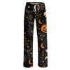 Women's Halloween Print Elastic Waist Drawstring Pajama Pants for Casual and Sleepwear
