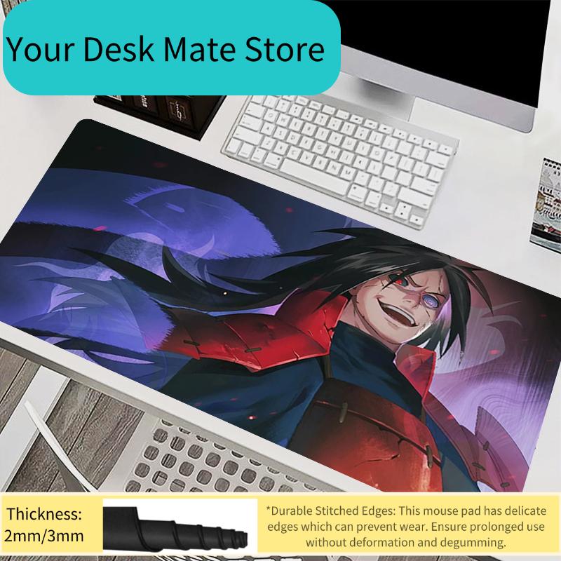 Mousepad Laptop Mouse Pad Office Accessories PC Keyboard Pad Rubber Cup Mat Soft Naruto Madara Uchiha Mouse Mat Large Desk Mat