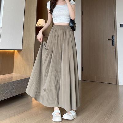 Nuova Gonna Estiva Sottile a Vita Alta con Fianchi Cadenti Pantaloni Ampi a Gamba Larga Gonna