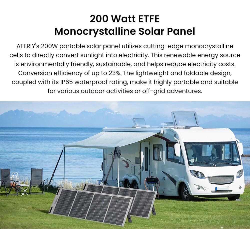 AFERIY AF S200A1 Portable Foldable Solar Panel, 23% Energy Conversion Rate, Adjustable Kickstand, Lightweight, Foldable