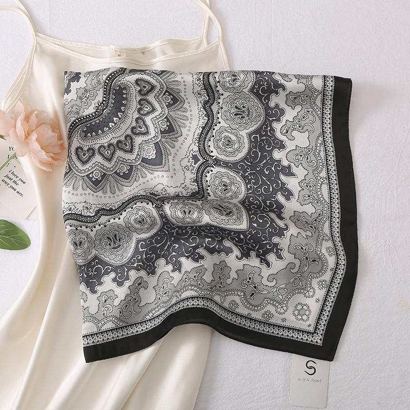 2024 New 70 CM Silk Shirt Decoration Small Square Scarf Fashionable And Versatile Commuting Scarf Neck Protection Scarf