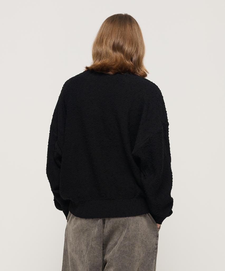 CARGOBROS Drop Block Knit Semi-Over Knit (Black)