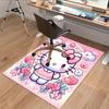 1pc Hello Kitty Pink Floral Rug - Cute Home Decor|Office Carpet|Outdoor Mat|Gift Ideaz2707