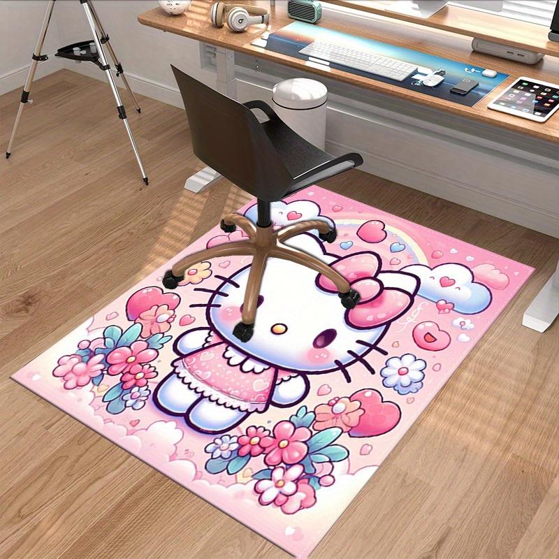 1pc Hello Kitty Pink Floral Rug - Cute Home Decor|Office Carpet|Outdoor Mat|Gift Ideaz2707