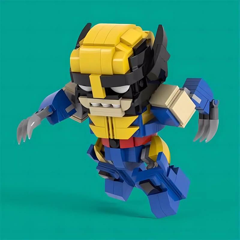 M Small Particle Building Block Marvel Wolverine, Compatible With Lego Assembled Toys Movie Periphery Children'S Educational Toys