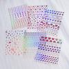 6Sheet/Kit Holographic Rainbow Love Heart Nail Sticker 3D Laser Heart Nail Decal Self-Adhesive Love Heart Manicure Slider &*&