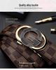 Men's Genuine Leather Belt with G Letter Automatic Buckle - Trendy Business Style for Young Men