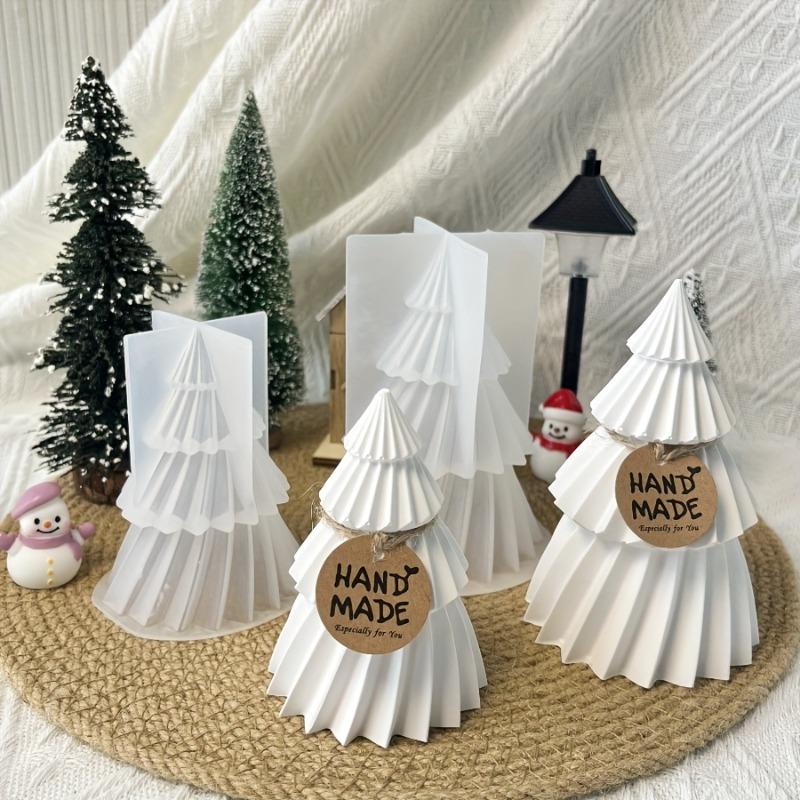 2pcs DIY Resin Molds for Christmas Tree Ornaments - Silicone Candle,and Resin Crafting Molds, Perfect for Holiday Decorations