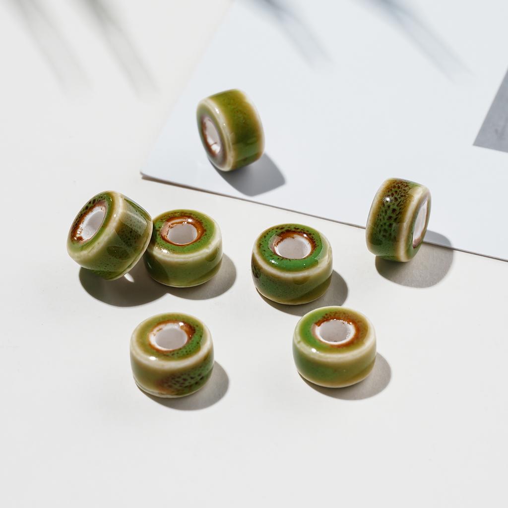 10pcs/Lots 7*11mm Ceramic Bead Circular Spacer Beads for Handmade DIY Bracelets Necklaces Earrings Jewelry Making Accessories