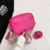 Temperament Simple and Fashionable Korean Version Wide Shoulder Strap Small Bag Women's 2025 Spring New Versatile Ins Crossbody Small Square Bag