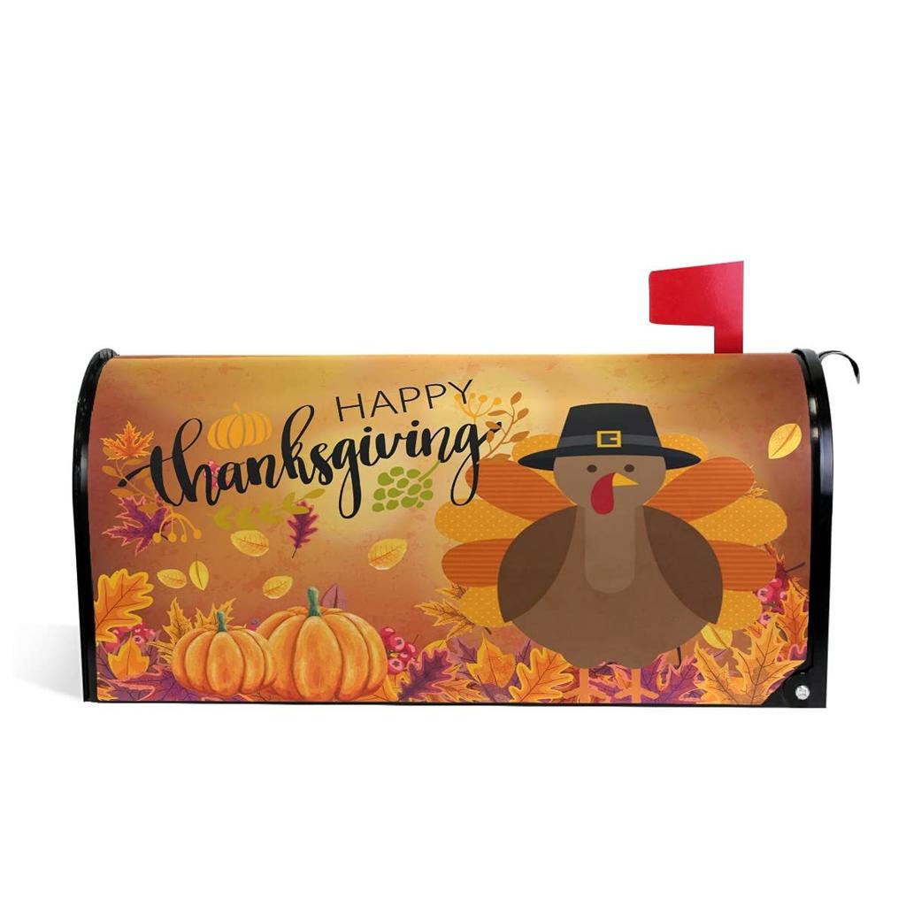 Halloween Pumpkin Mailbox Cover Ghost Owl Bat Castle Purple Magnetic Mailbox Packaging Cover Mailbox