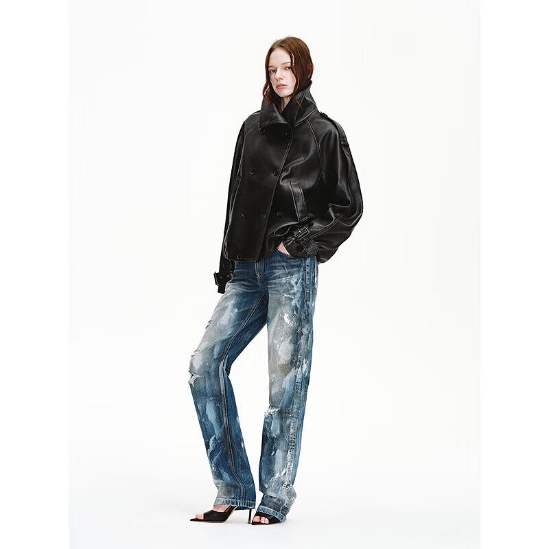 Vintage Washed Straight-Leg Jeans