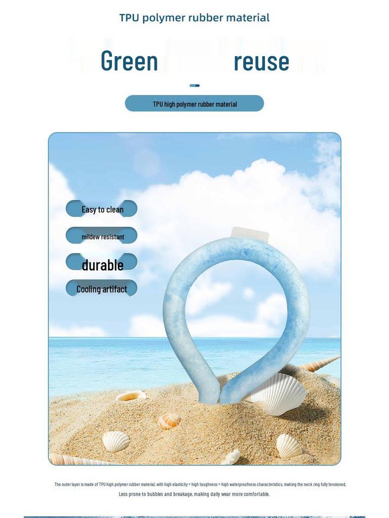 Summer Cooling Ice Neck Ring Choker - Heat Relief and Cool Comfort